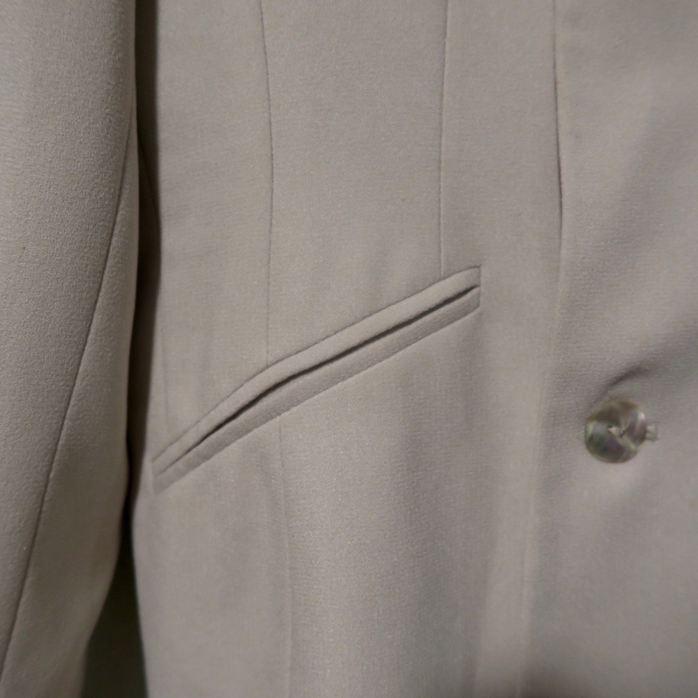 Beige Double Breasted Blazer Suit Jacket Career Cream Kasper ASL Petite - Picture 11 of 16